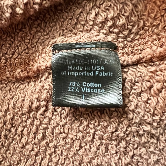 Jenni Kayne Half-Zip Sweatshirt in Cinnamon - Size L - Picture 5 of 5